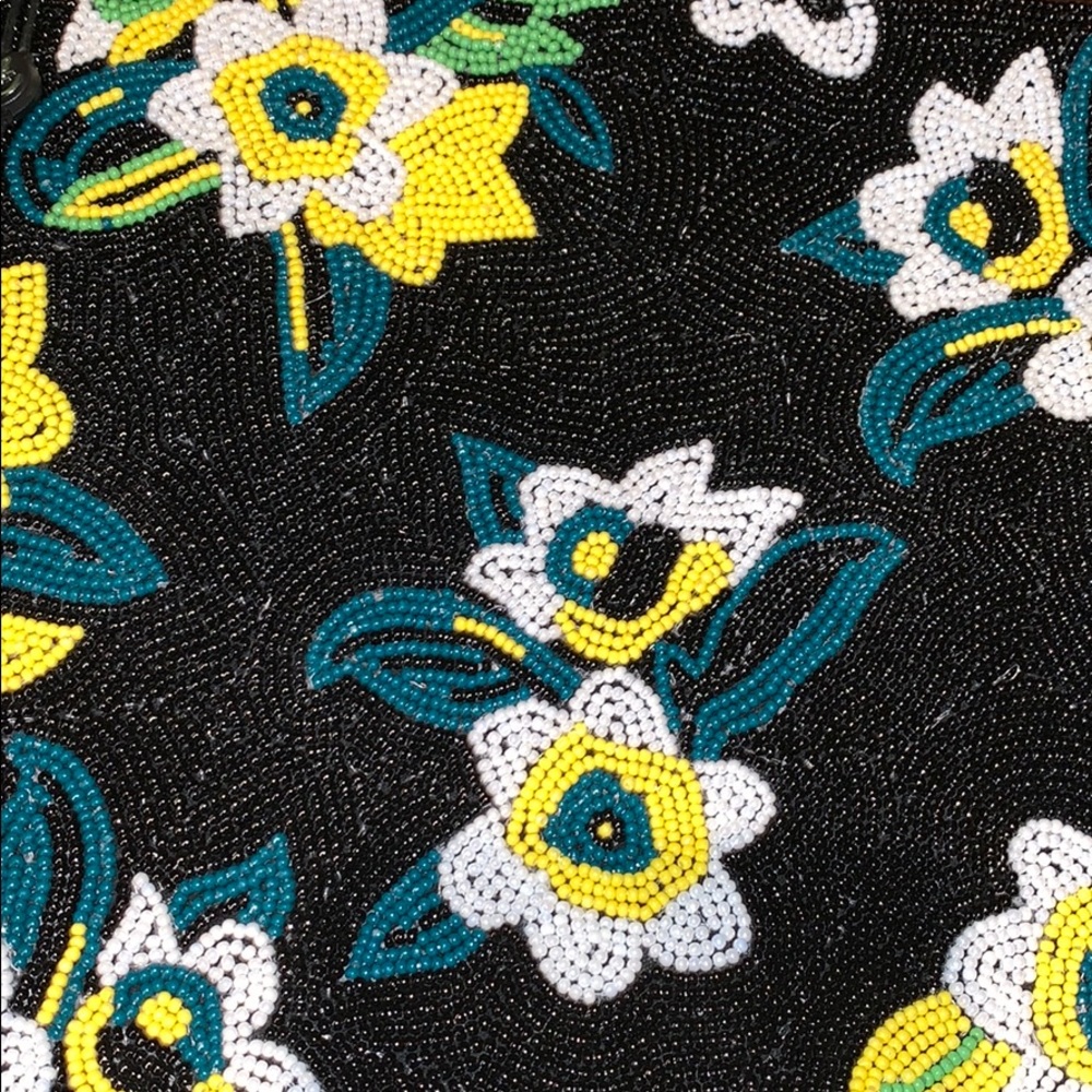 Sam Edelman floral beaded clutch purse - Picture 3 of 5